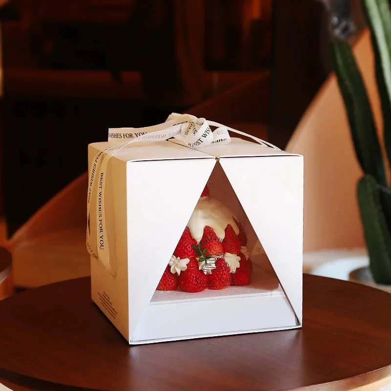 Luxury Mousse Clear Transparent Cake Box - 6 & 8 Inch