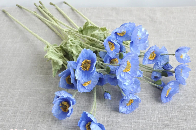 Bulk Sale Multiple Colors Silk Poppies Artificial Flowers Poppy For