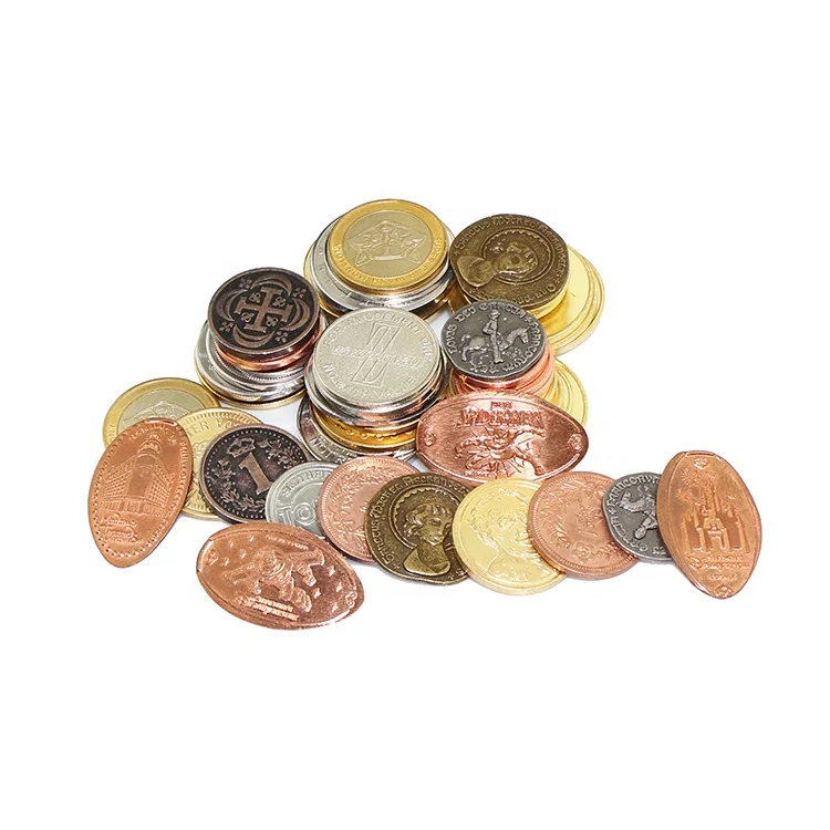 WOWOWO Lot De 10 Jetons De Jeu En Acier Inoxydable – Diamètre 25 Mm – Pièces Pentagramme Et Couronne – Pour Arcade Ou Collection