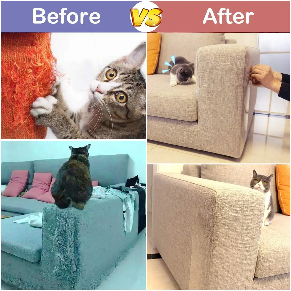 2022 NEW ARRIVAL Free Sample 8/10/12 Packs Double Sided Cat Training Tape Extra With Fragrance Cat Scratch Deterrent Tape