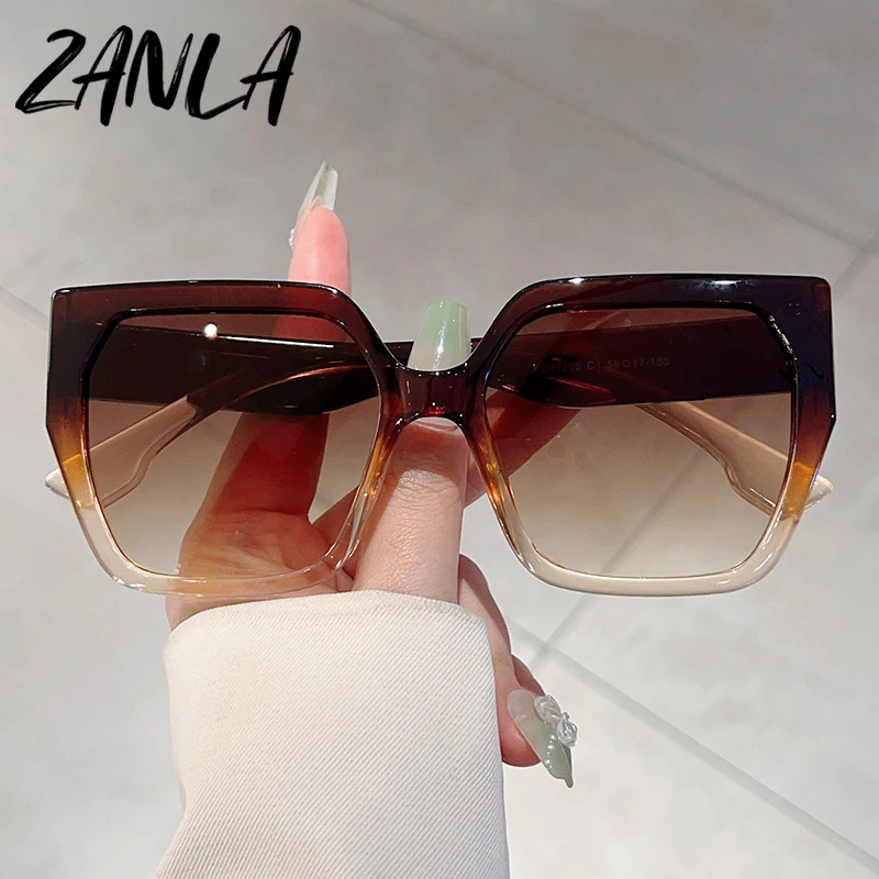 Vintage Oversized Square Sunglasses - Trending Sun Glasses display picture 3