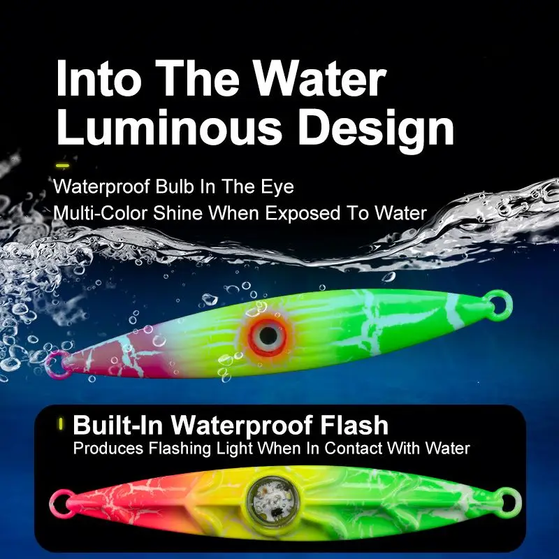 OBSESSION Metal Jig Fishing Lure with Jelly Fish LED Lamp
