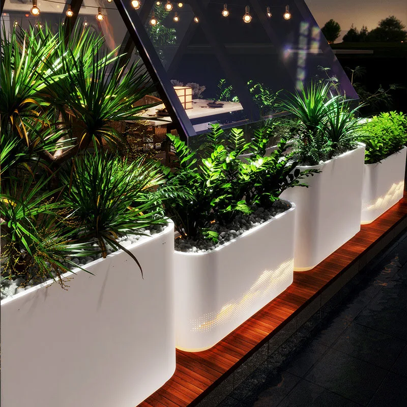 2024 Custom Metal Rectangular Flower Planters And Aluminium Flower Pots ...