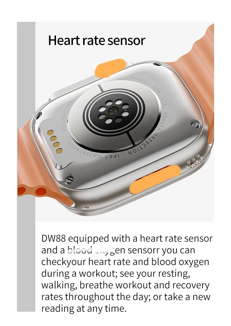 New Sim Card 4g Smart Watch 9 2024 Gs29 Ultra 2inch App Download Video