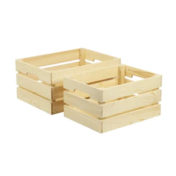 Cheap wholesale wooden unfinished wood pine fruit shipping crates for sale