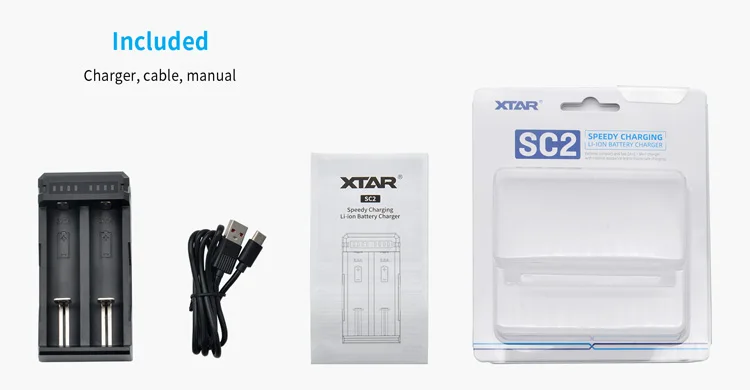 oem vape battery charger XTAR OEM 2 Slots Smart Charger