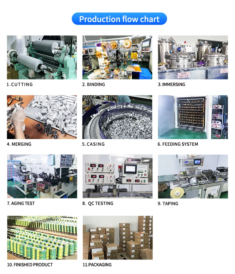 Factory Custom DC Aluminum Electrolytic Screw Capacitor 10uF 450V 10x20mm Through Hole for TV