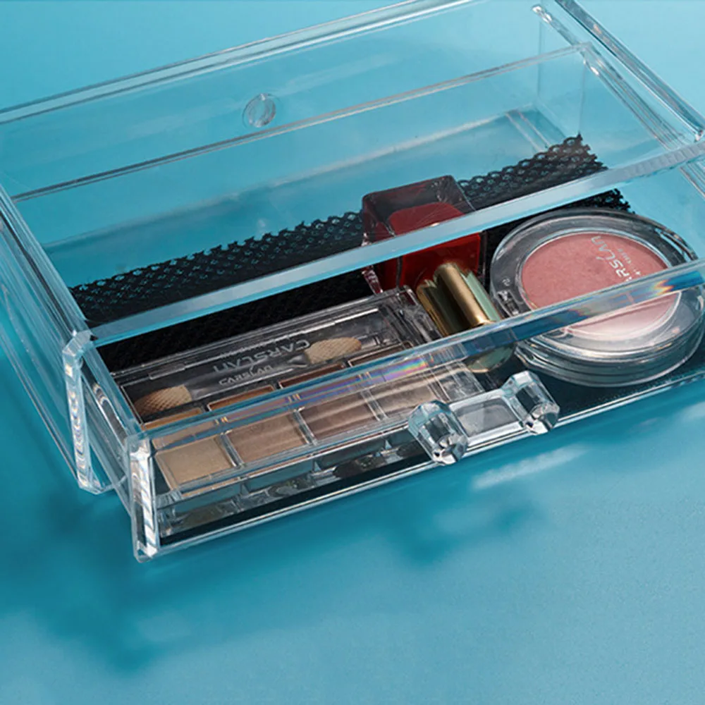Cross Border Transparent Acrylic Stackable Drawer Storage Boxs Accessories Container Makeup Organizers