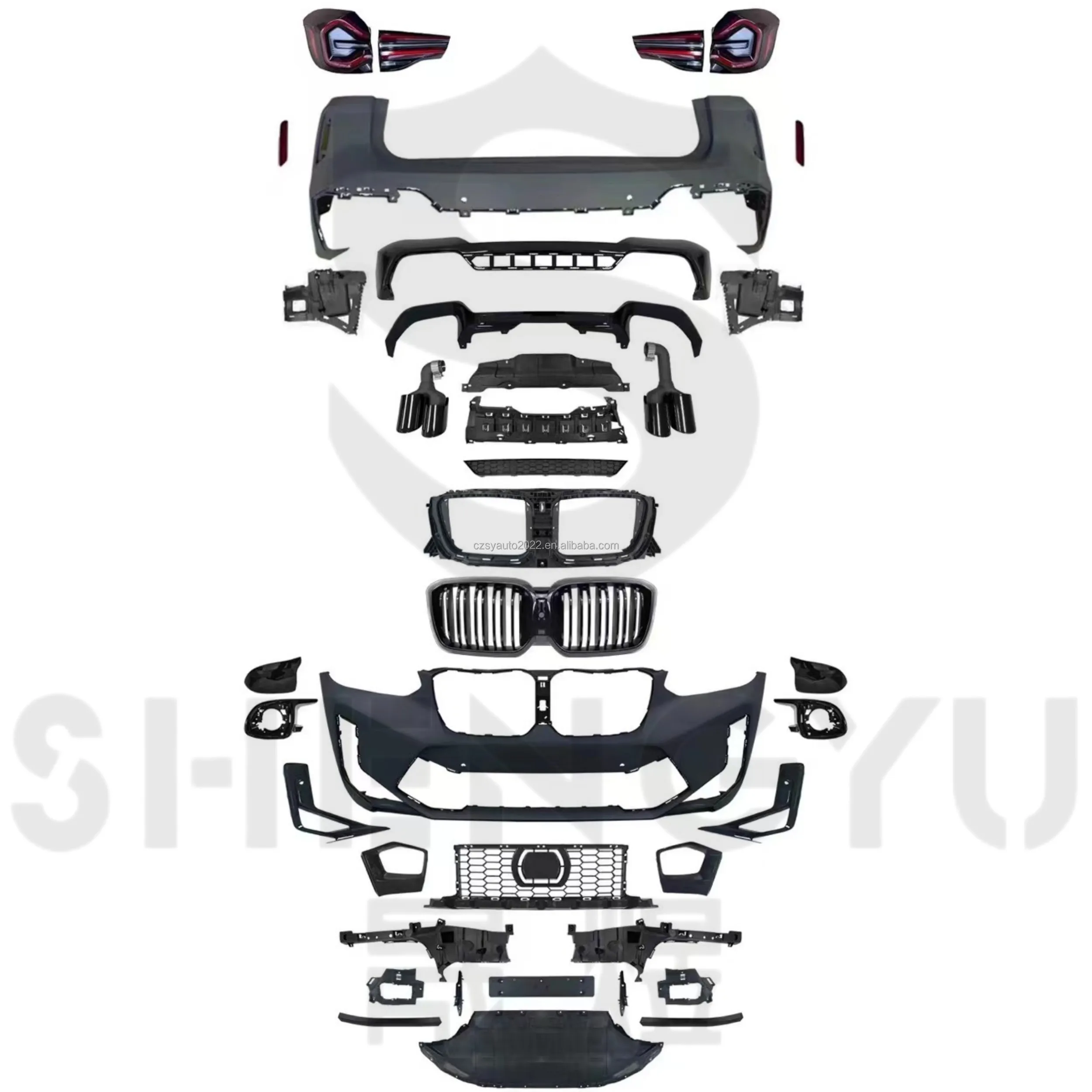 Body Kit Include Front Bumper Assembly Rear Lip Exhaust Pipe And Side ...