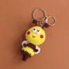 Lying flying bee Keychain (shrimp buckle)