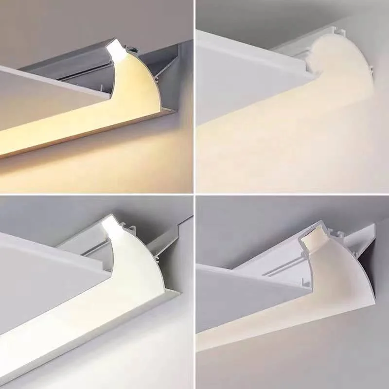 Factory New Design LED Light groove White Decorate Aluminum Led Profile 6063 White