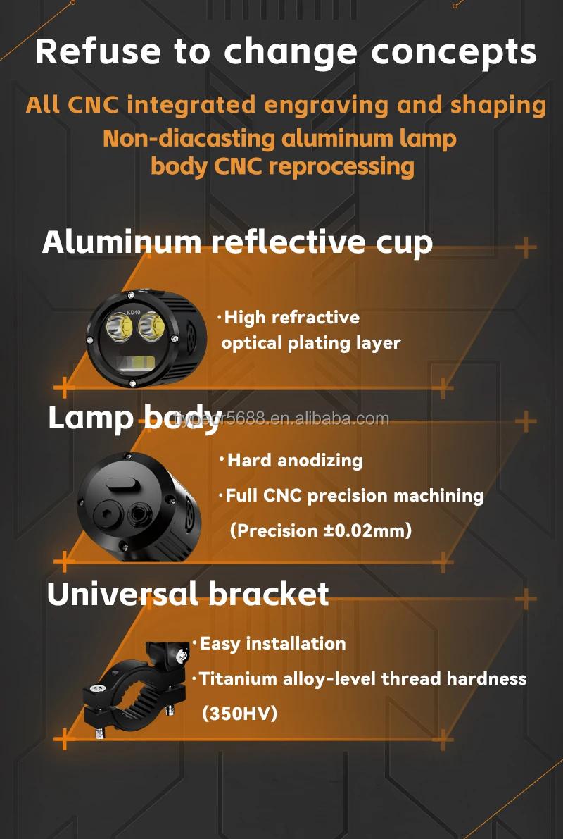 product tiypeor motorcycle high power 90w wireless switch driving auxiliary spotlight super brighter cnc aluminum fog light for atv utv-4