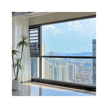 Energy Saving High Class Slim Profile Black Aluminum Alloy 6063 System Casement Window Frame Prices From Foshan