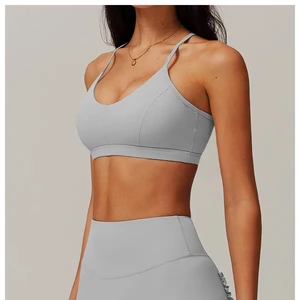 TOPKO Women's Nude Sports Bra Fitness Yoga Underwear Fitness Yoga Bra