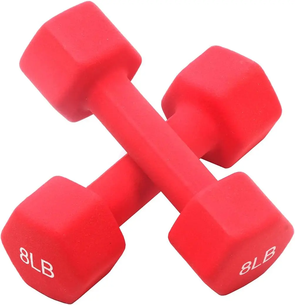 Colored Neoprene Coated Dumbbell Set with Rack Weights 32Lb Set, Exercise  Fitness Dumbbells Lb Lb Lb