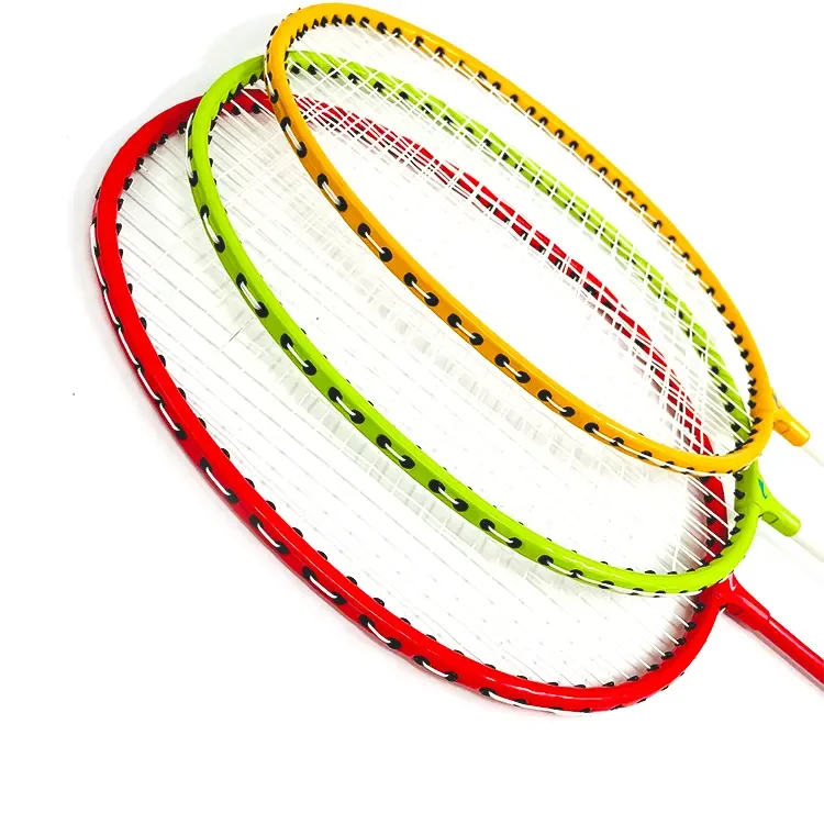 OEM Single Racket with Racket Cover Iron Steel Material Badminton Racket 216 Badminton Paddle