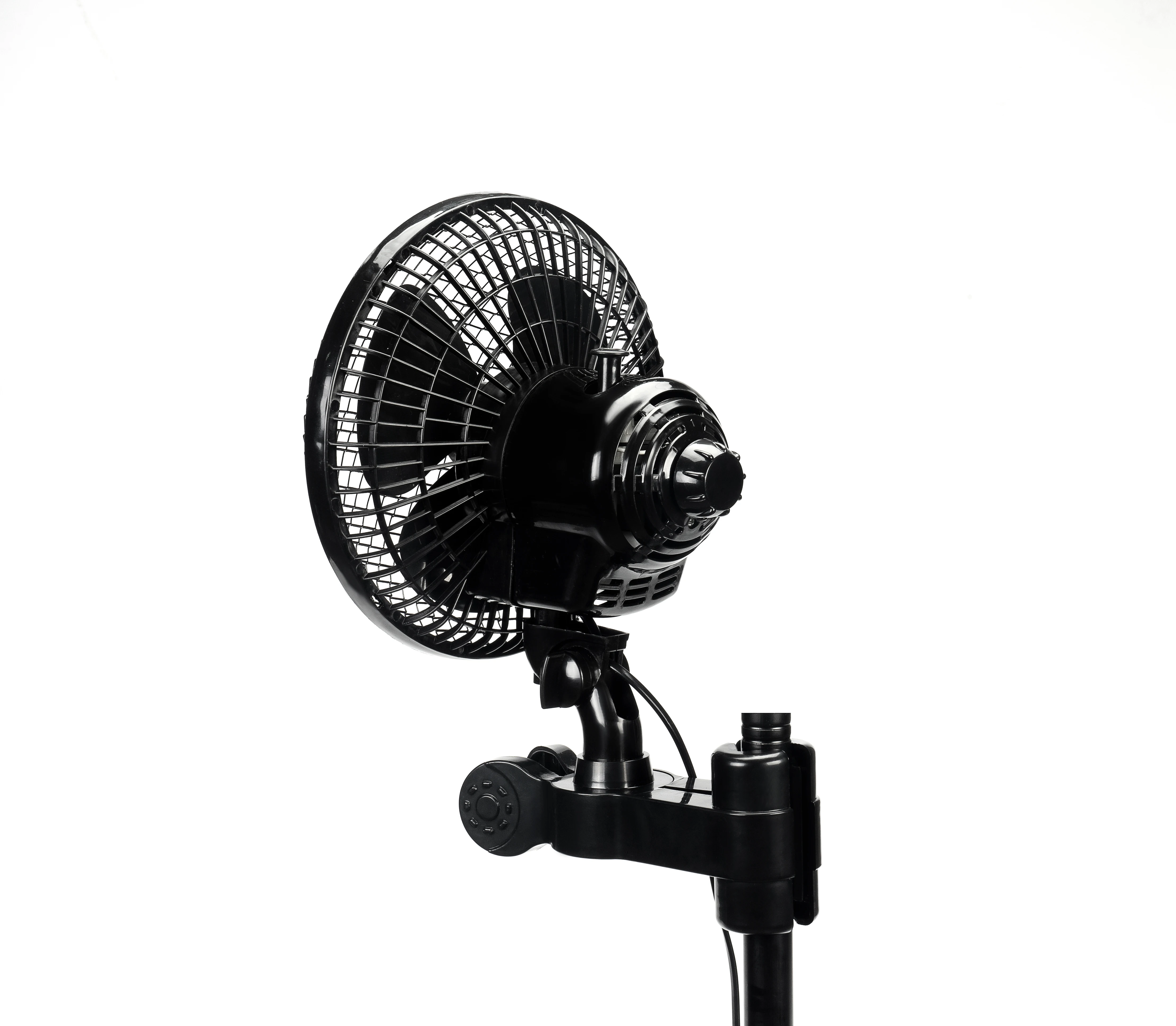 6 Inch Grow Tent Fan with Two Speeds Quiet Monkey Fan Oscillating Pole Mount Clip on Fan for Indoor Gardening and Hydroponics
