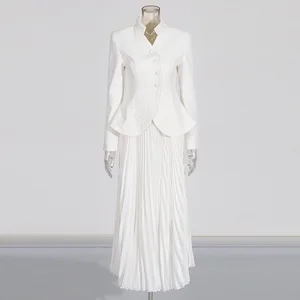 Wholesale Autumn 2026 New Fashion Elegance Temperament French Three-dimensional Embroidery Pleated Skirt Women's Suit