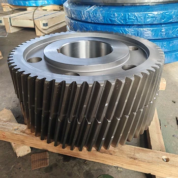 Customized Large Diameter Ball Mill Bull Gear Ring Forging C45 Steel Cement Rotary Kiln Spur Girth Gear