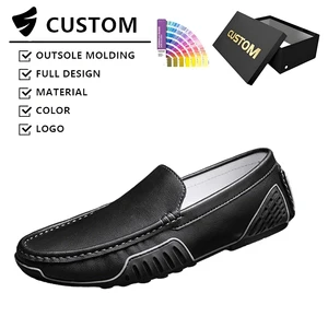 OEM&ODM Large Sizes Men's Shoes Breathable Comfortable One-Piece Slip-On Lightweight Business Shoes Simple Walking Derby Shoes