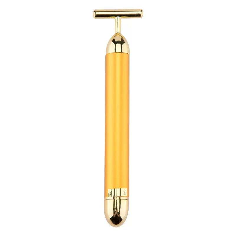 24K Gold Energy Beauty Bar Facial T-Shape Germanium Massage Stick
