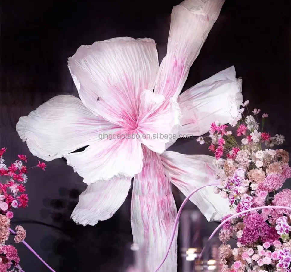 Artificial Paper Flower Giant Paper Organza Flower For Wedding Decor