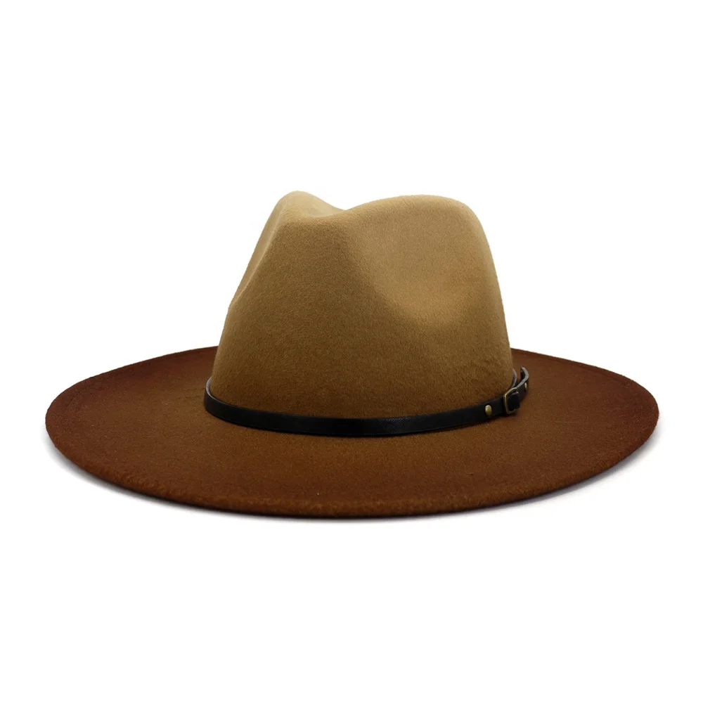 Fs Fashion Gradient Color Felt Fedora 