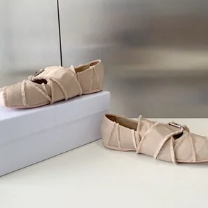 2026 New Fabric Flat Bottom Ballet Shoes Customizable Logo Women's Luxury Brand Shoes Pumps Designer Shoes Women Famous Brands