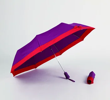 Automatic Three-Folding Umbrella High-Strength Windproof Ribs Waterproof Fabric