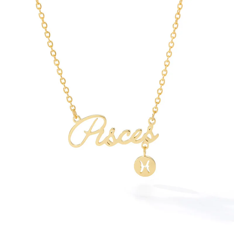 Astrology Horoscope Letter Necklace 