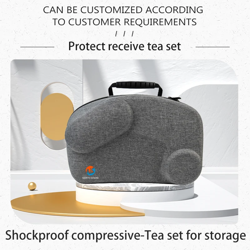 Custom Logo Portable Tea Bag Packing Machine Waterproof Carrying Tea Bag Organizer Tea Set EVA Case details