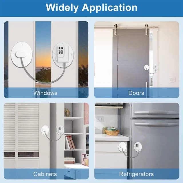 Fridge Combination Lock Freezer Child Safety Door Lock with Strong Adhesive Keyless Refrigerator Lock