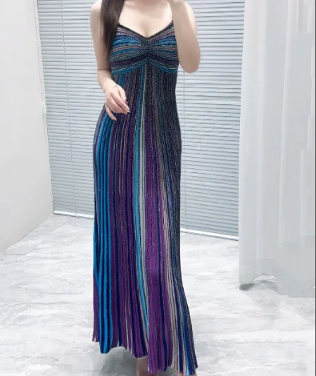 long knit dress black Black Long Sleeve Knit Dress main image 0