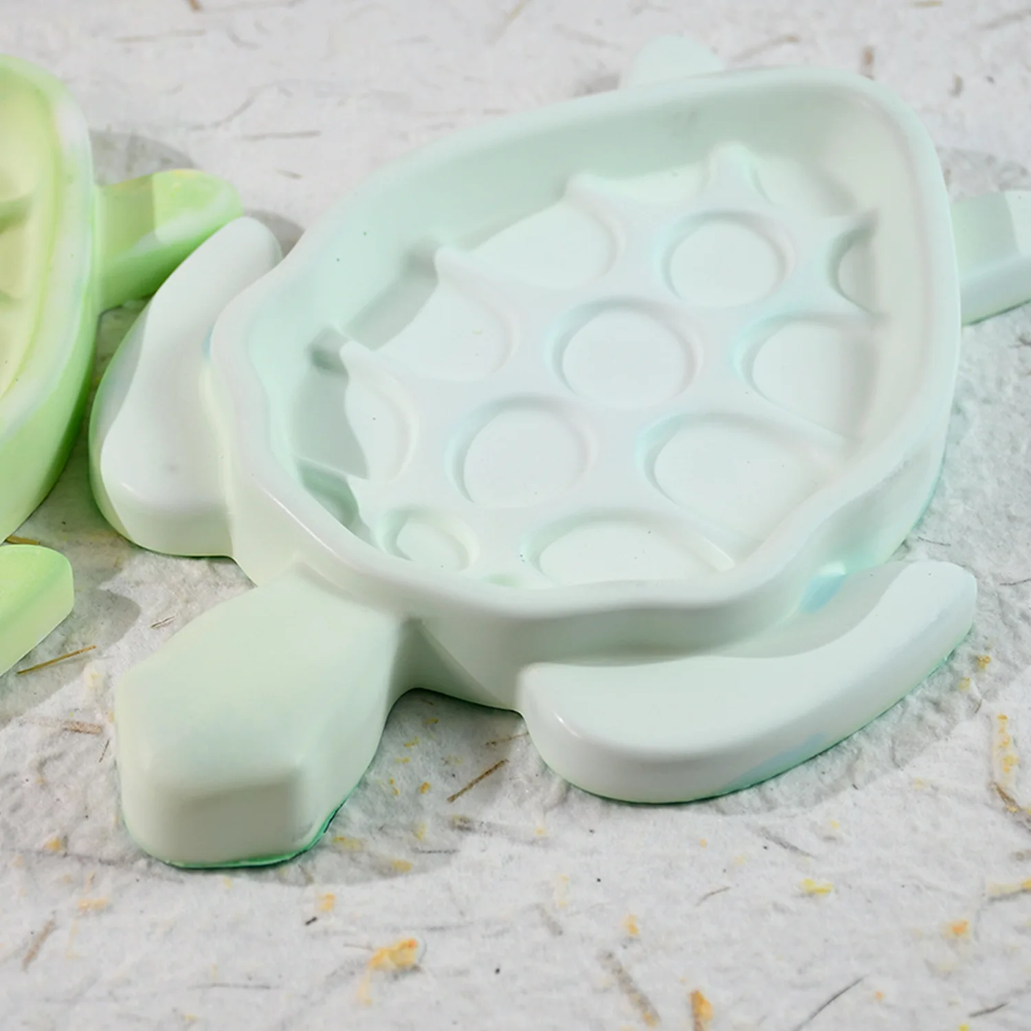 Diy Turtle Tray Silicone Resin Storage Mold Drip Glue Mold for Cake Tools Plaster Saucer Mold details