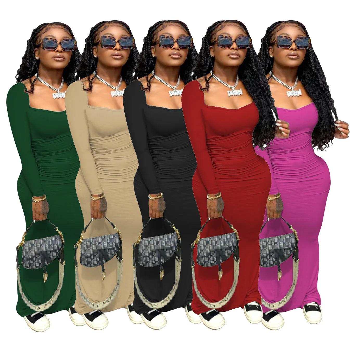 2021 Casual Fashion Dress Solid Color Plus Size Long Sleeve Girls' Hoodies  Maxi Dresses Fall Spring Woman Clothing For Women - Buy Vestido De Otono  Custom Logo Fall Dress 2021 Solid Color