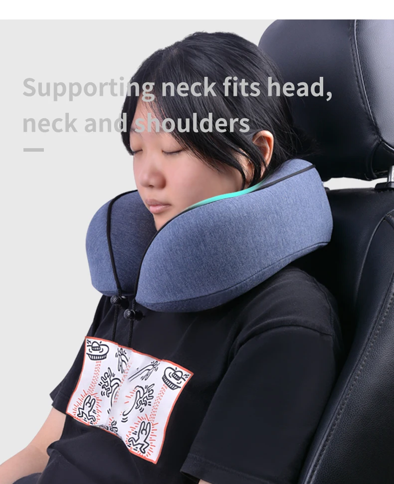 U Shape Travel Neck Pillow Acupressure Memory Foam Neck Pillow Car
