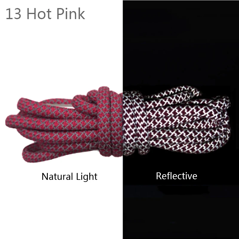 Hot Pink/Black Rope Laces