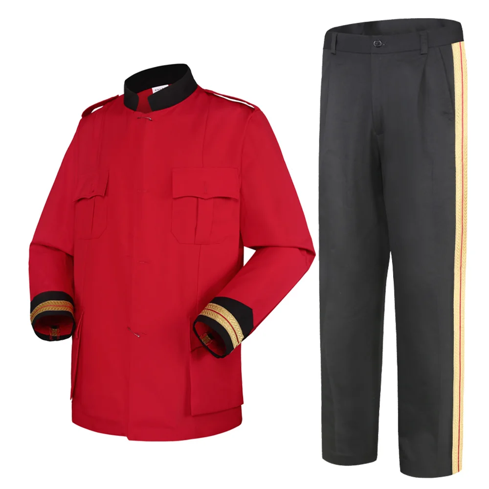 XINXING Custom Ceremonial Clothes Set Ceremonial Band Costume Honor Guard Uniform Red Long Sleeve Ceremonial Uniform