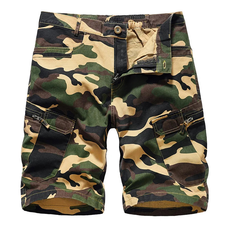 Tactical Casual Short Jeans Camouflage Men's S Men Short Pants Camo Multi Color Canvas Fabric Print Pattern Board692_voghion.com