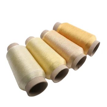 High Quality 300D 4300M Gold Series H Type Metallic Yarn Lurex Thread For Embroidery