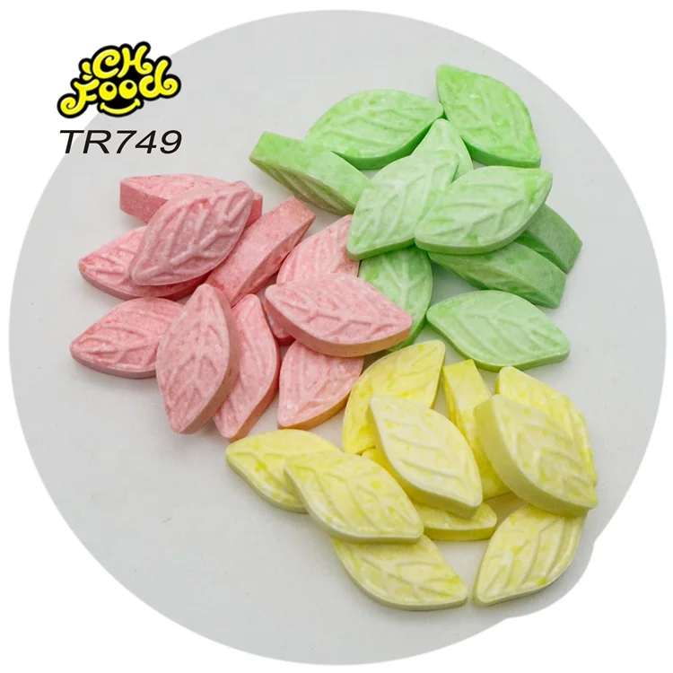 Wholesale New Fruit Flavor Leaf Shape Tablet Hard Candy Packing in Small Bottle Funny Toy Candy Sweets for Kids OEM Halal Sweets