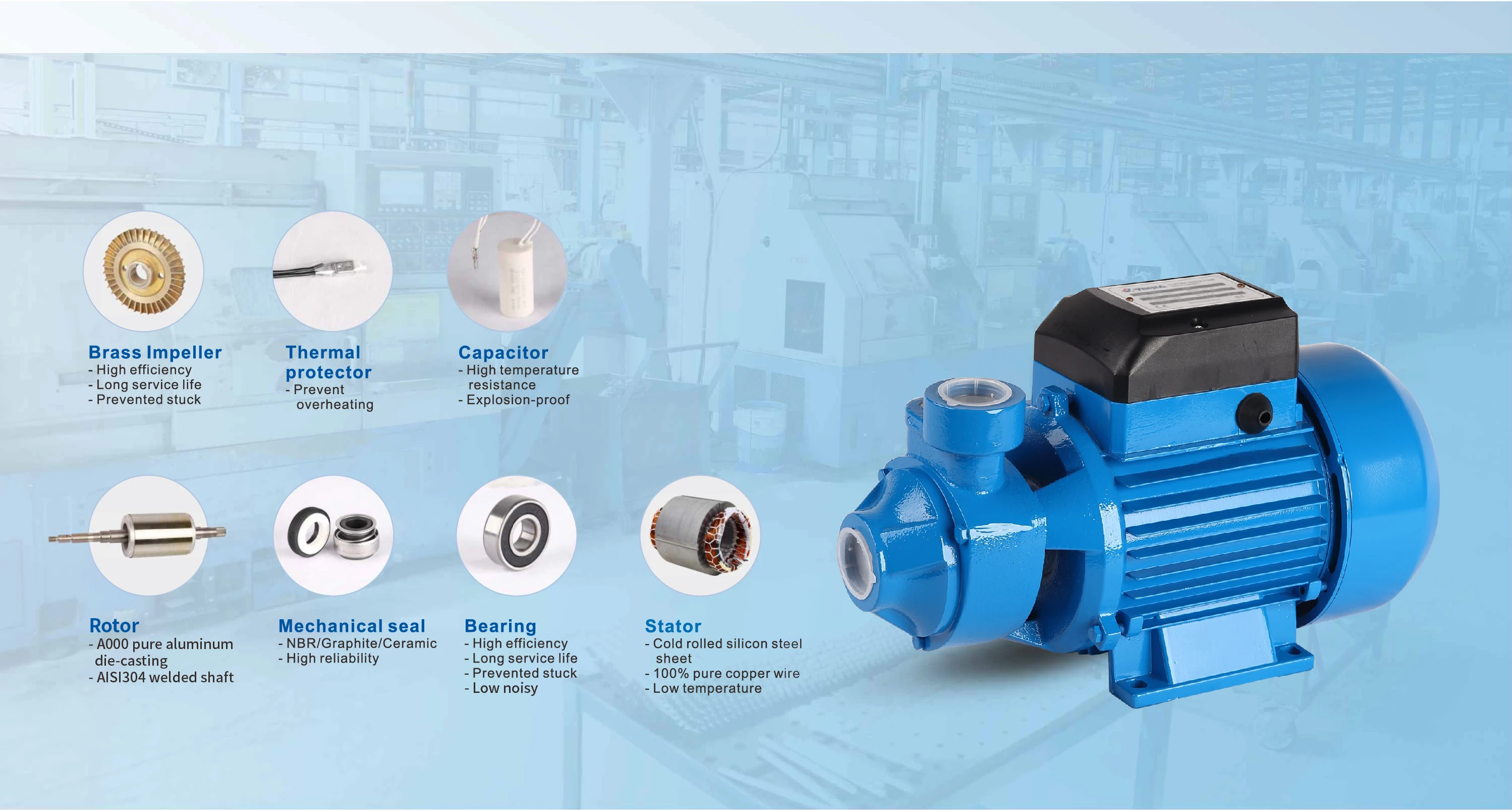 Peripheral Pump1/2HP  QB60 Water Pump for Water Supply