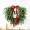 50cm christmas bell wreath-hanging pe leaf