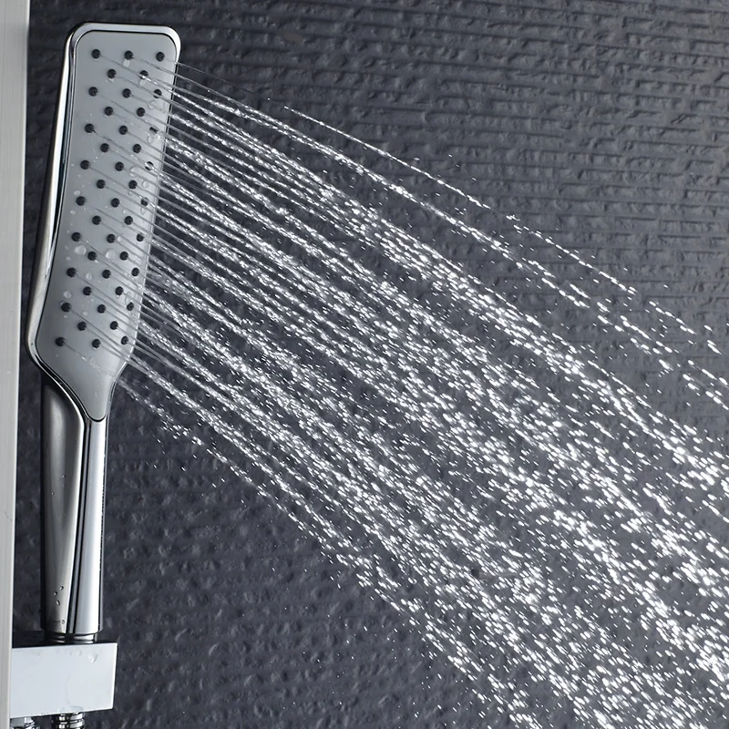 Современный дизайн термостатический смеситель для душа Ванная комната 304 из нержавеющей стали ванной комнаты настенный водопад душевой доска Массажная