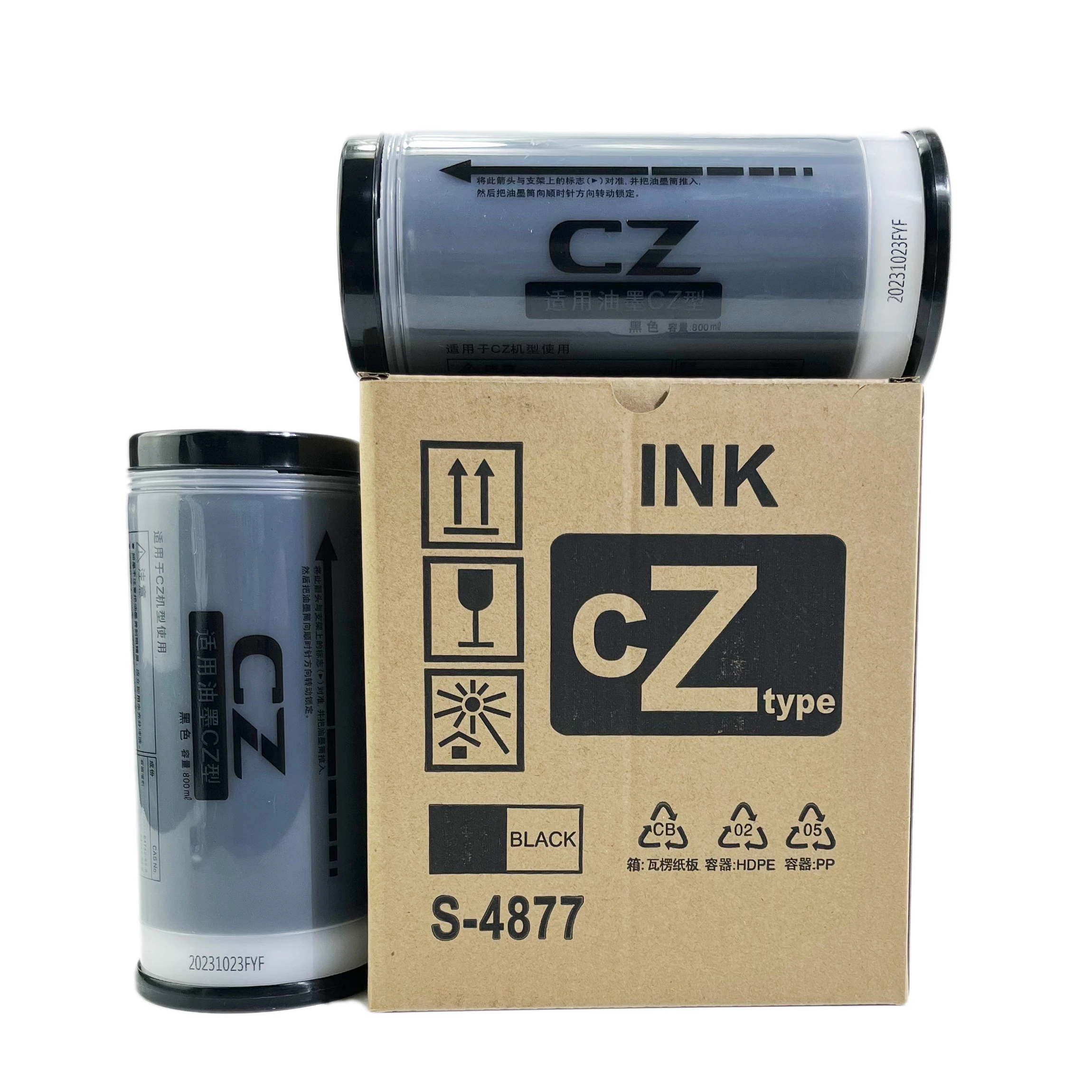 Risograph Black Dye Ink CV CZ Type - Compatible for Riso Printers