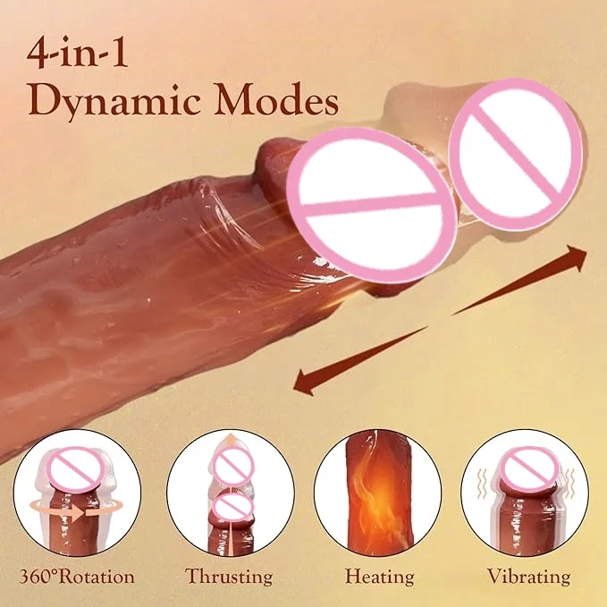New Remote Control Realistic Dildo Silicone Dildo Vibrator Sex Toys for Women Powerful Thrusting Dildo with Strong Suction Cup