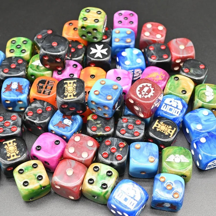 Multi-customization Logo Special Acrylic 16mm Rounded Custom D6 Dice ...