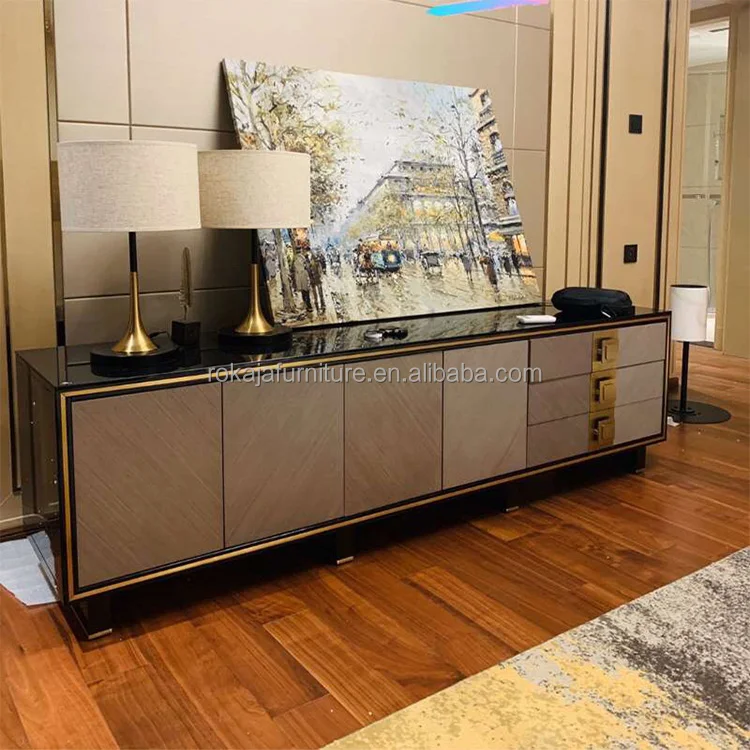 European Tv Stand Coffee Table Set Wooden Large Space Dining Sideboard