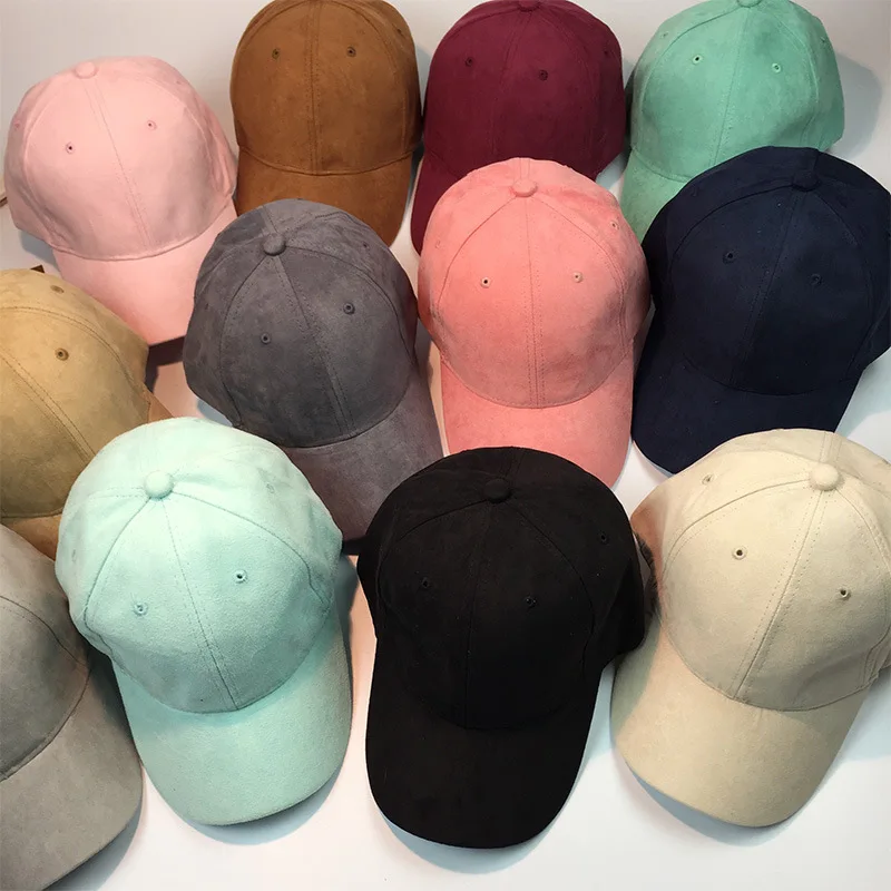 Кепка-бейсболка для мужчин и женщин однотонная замшевая спортивная бейсболка пар в стиле хип-хоп Кепка-тракер
