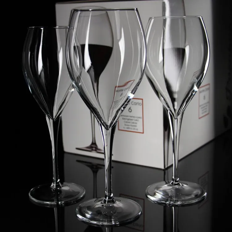 Wholesale wedding party 210ml 260ml 325ml 445ml 600ml glass goblet with long stem in bulk supplier